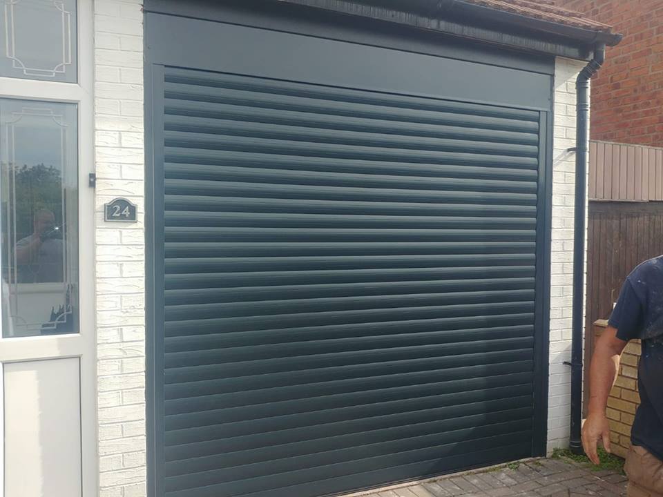 sws black securoglide rolller garage door